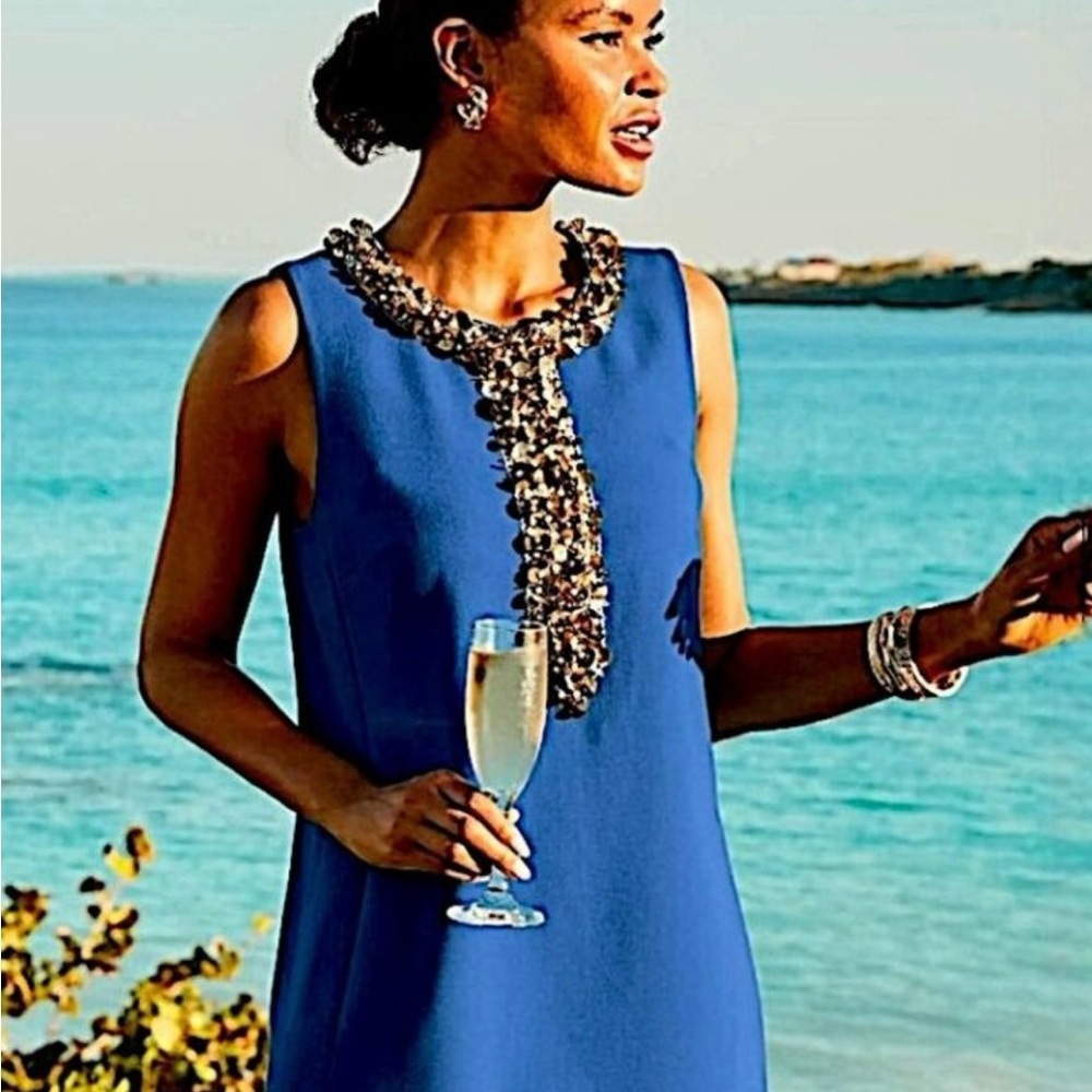 Lilly Pulitzer edita  Sleeveless Dress with Embellished Neckline